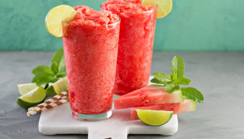 Granité de pastèque à la menthe