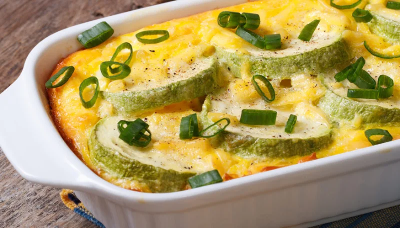 Gratin de courgettes aux lardons
