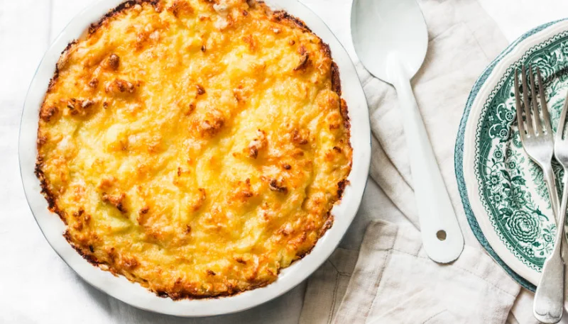 Gratin de poireaux et carottes au bacon