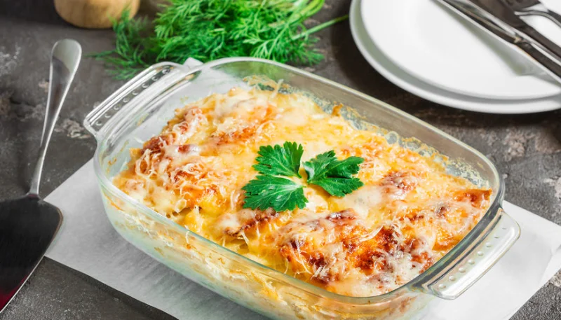 Gratin d'épinards au chèvre