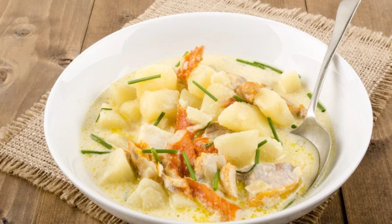 Haddock chowder au curry