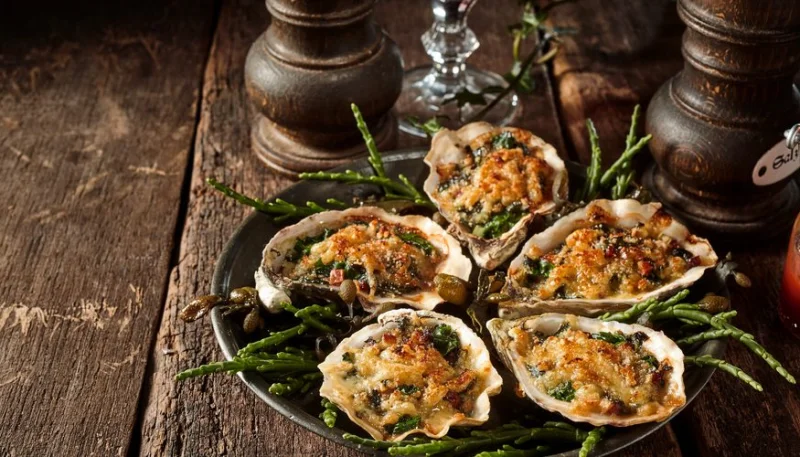 Huîtres gratinées au four