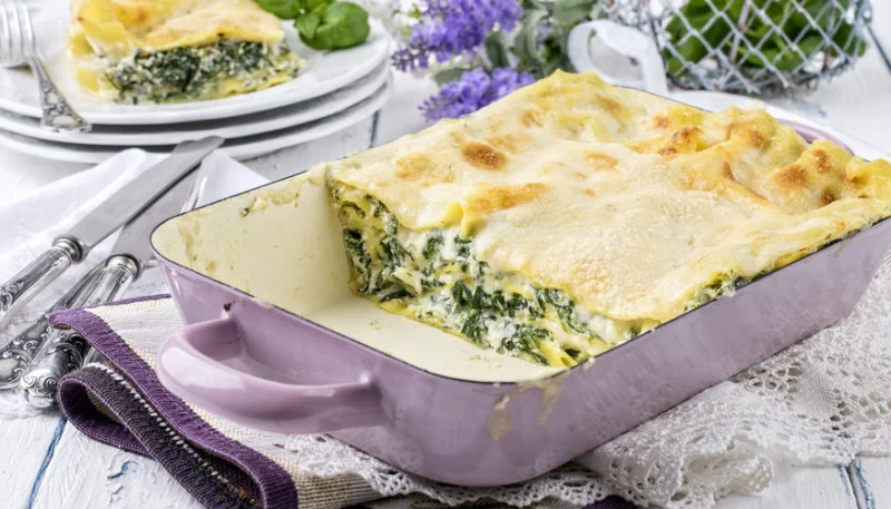 Lasagnes d'épinards au chèvre