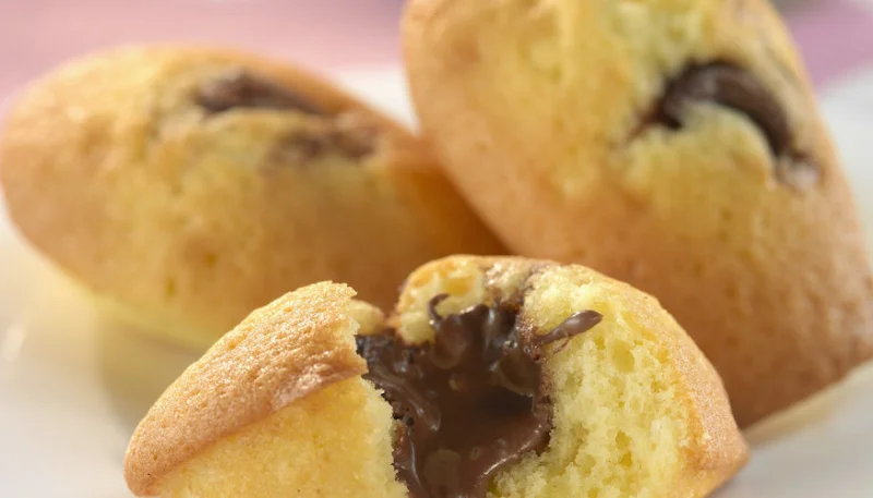 Madeleines au coeur de nutella