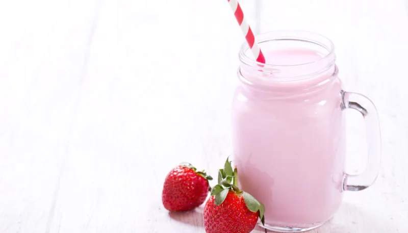Milkshake à la fraise au Thermomix