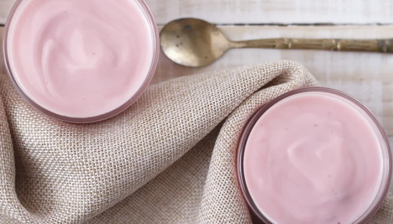 Mousse de bananes et fraises