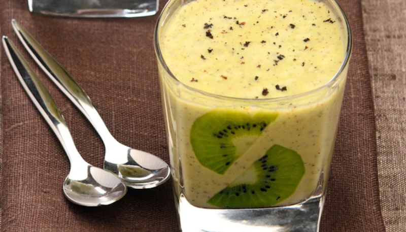 Mousse de kiwi à la vanille