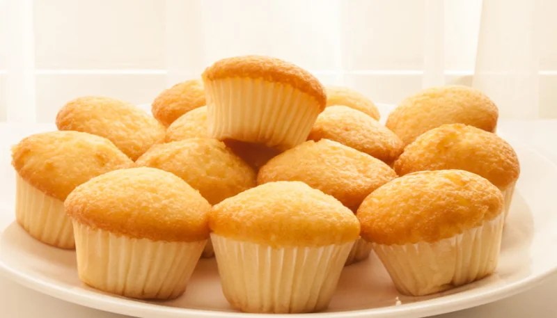 Muffins au chocolat blanc