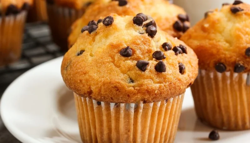 Muffins aux amandes et pépites de chocolat