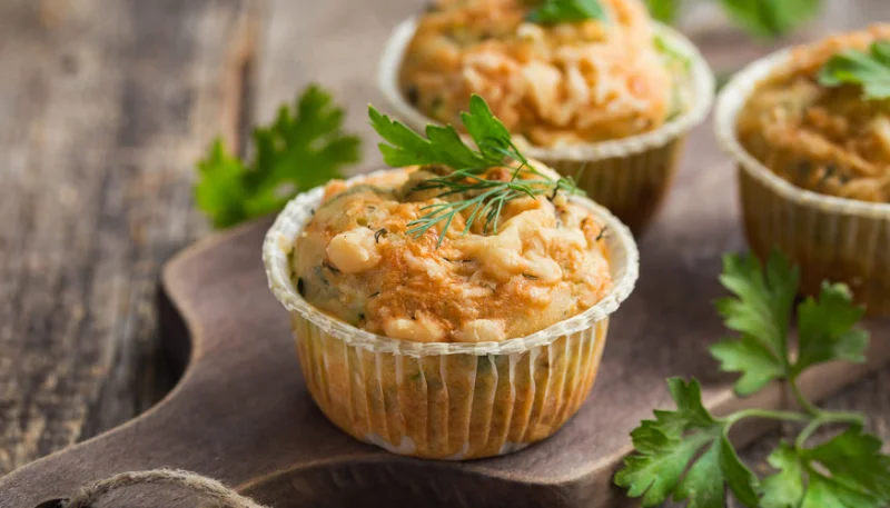 Muffins aux courgettes et mozzarella