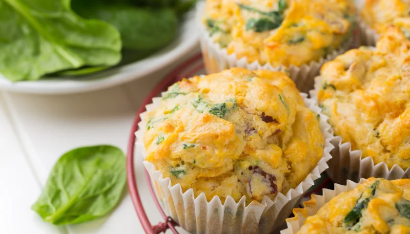 Muffins aux pommes de terre et épinards