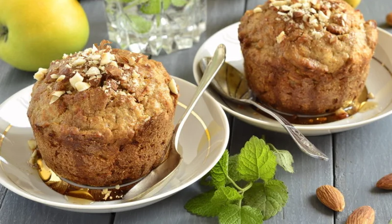 Muffins aux pommes et amandes