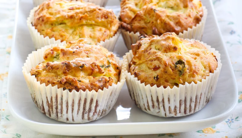 Muffins à la feta et courgette