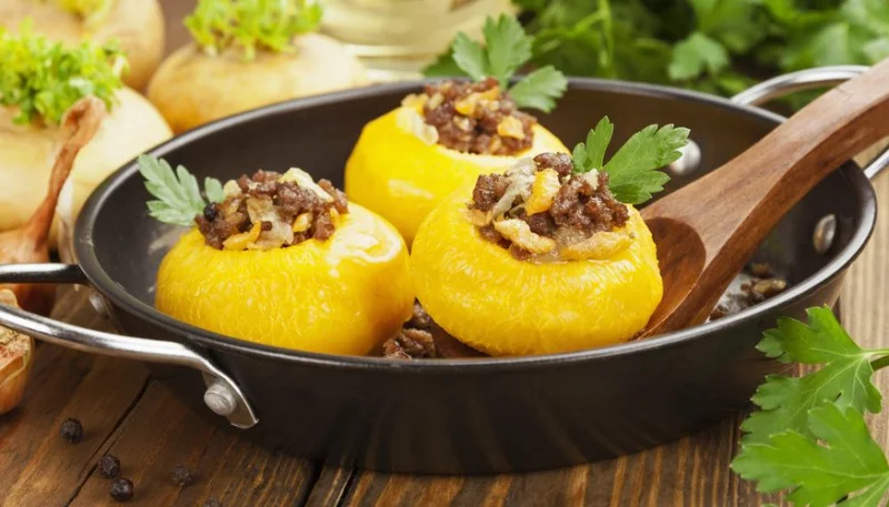 Navets farcis braisés au cidre