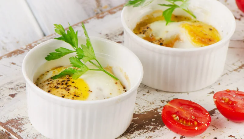 Oeufs cocotte au bacon