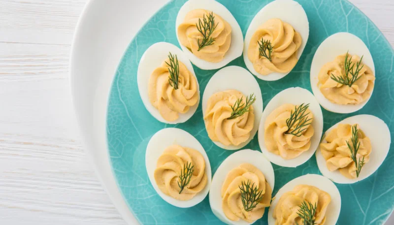 Oeufs mimosa aux crevettes