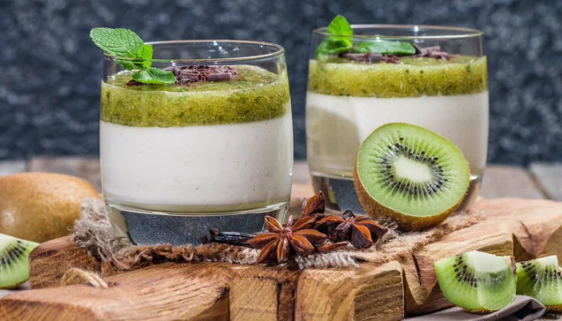 Panna cotta minceur au kiwi