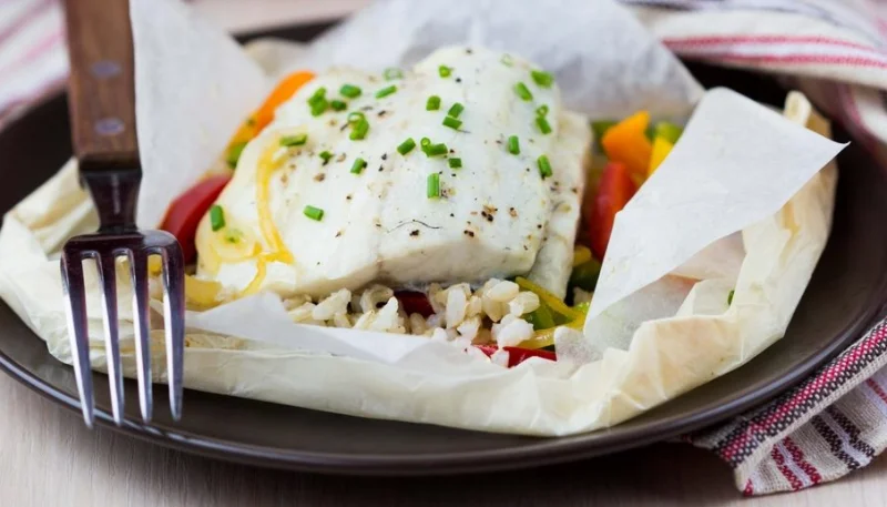 Papillote de bar aux légumes
