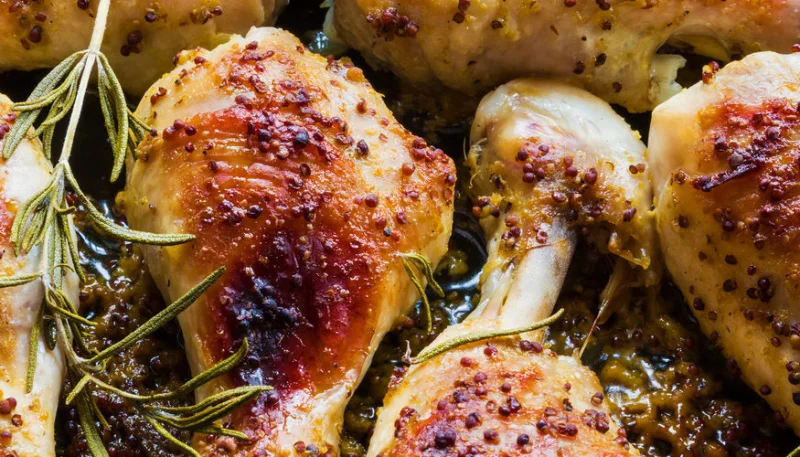 Papillotes de poulet à la moutarde