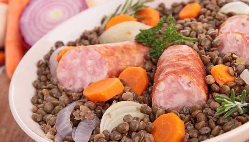 Petit salé aux lentilles