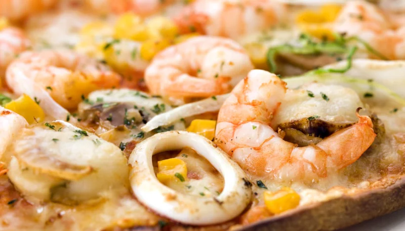 Pissaladière aux crevettes