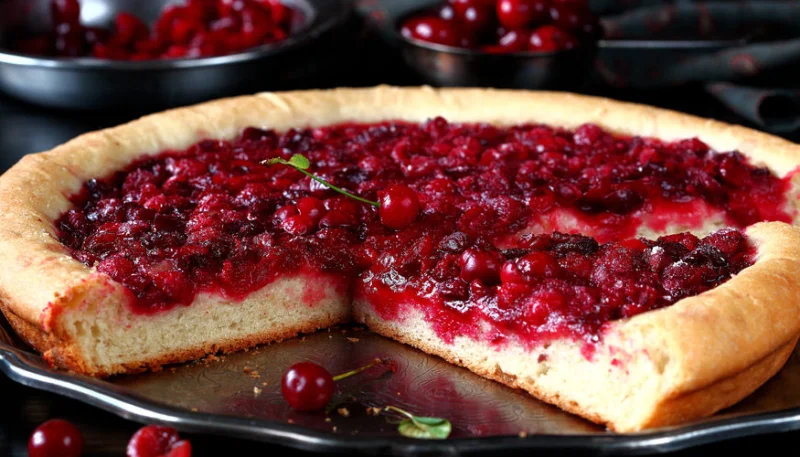 Pizza aux fruits rouges