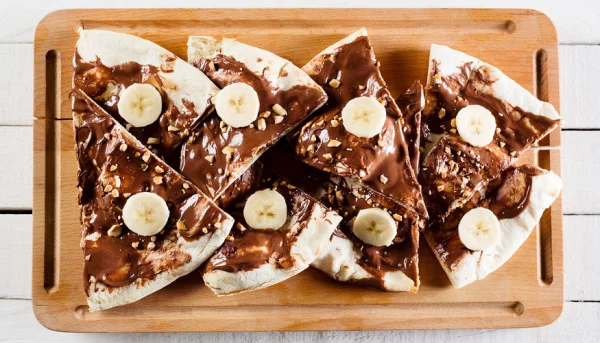 Pizza banane chocolat