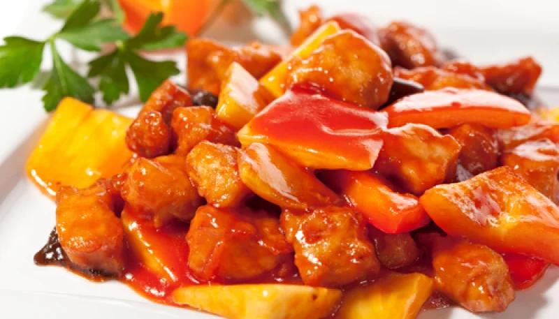 Porc à l'ananas sauce aigre douce