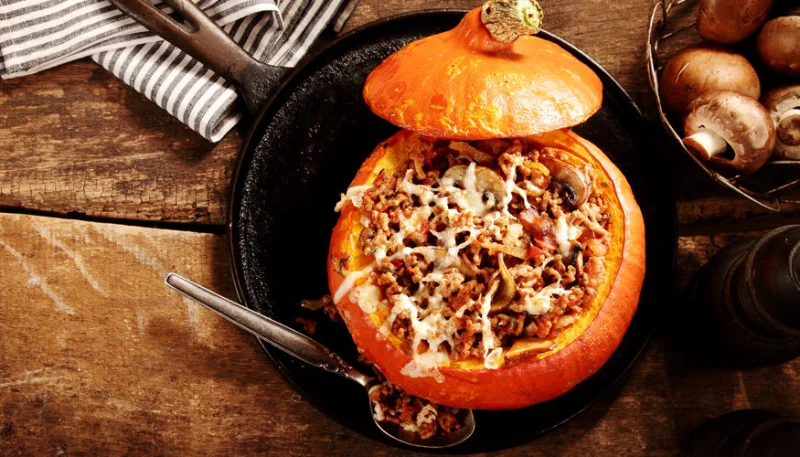 Potimarron farci à la viande hachée