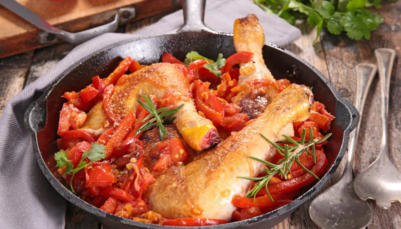 Poulet à la basquaise au Companion