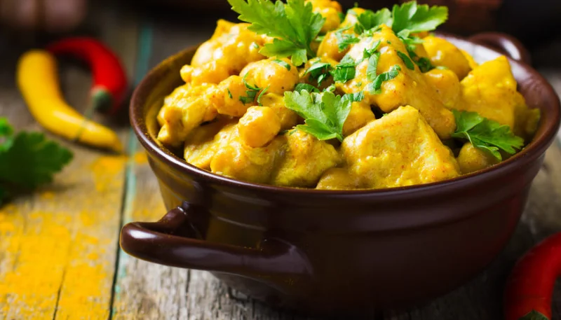 Poulet à la moutarde et au safran