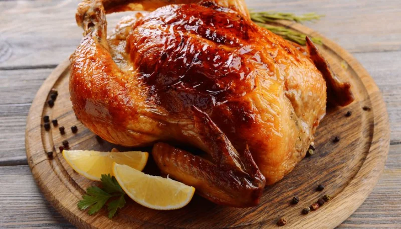 Poulet rôti au citron et à l'ail