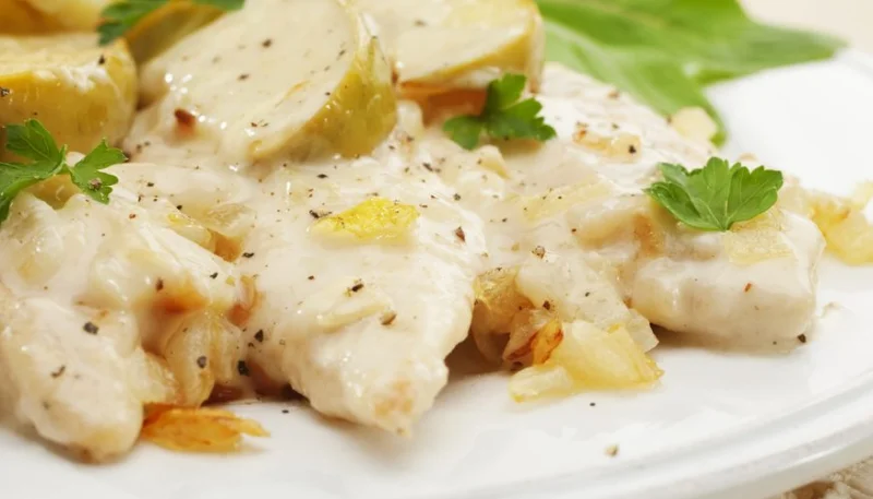 Poulet sauce normande