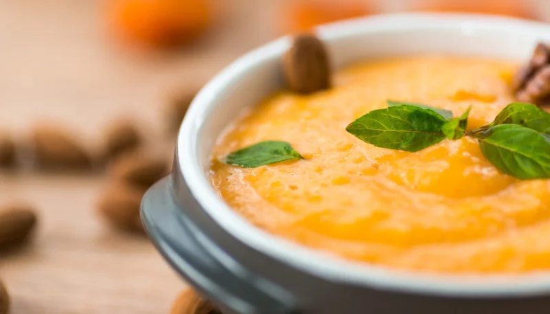 Purée de potiron aux amandes