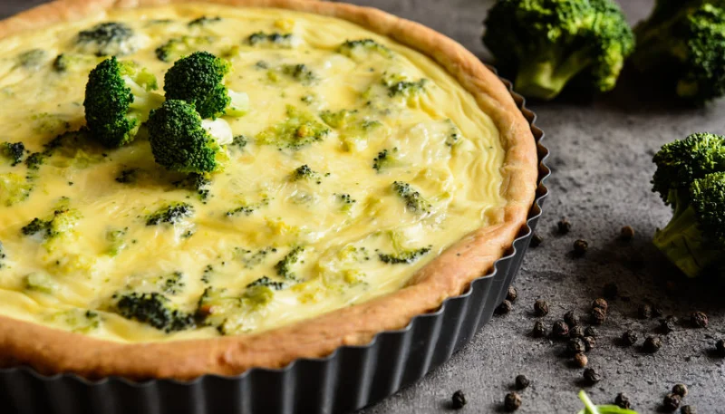 Quiche au brocoli et au Cantal