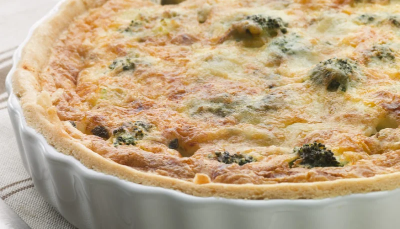 Quiche au brocoli et champignons
