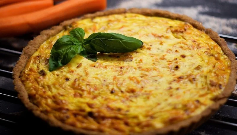Quiche aux carottes, poireaux et 4 épices
