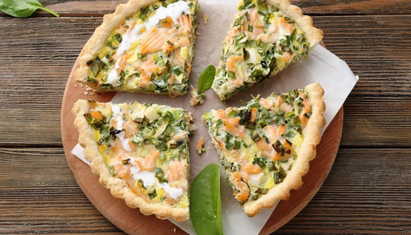 Quiche aux épinards et au saumon