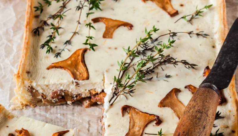 Quiche aux girolles