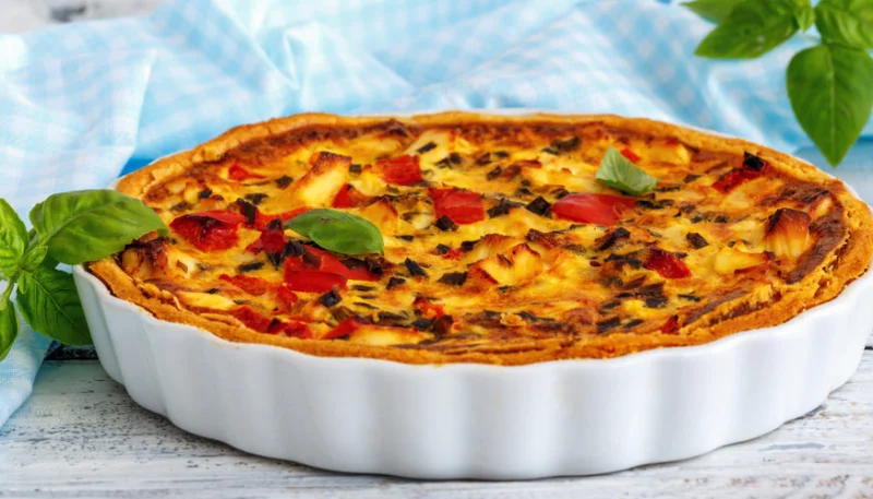 Quiche de poivrons et chorizo