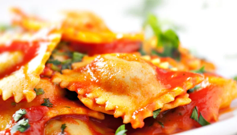 Raviolis jambon et chèvre