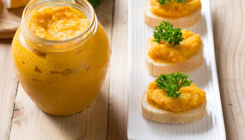 Rillettes de carottes et poivrons au cumin