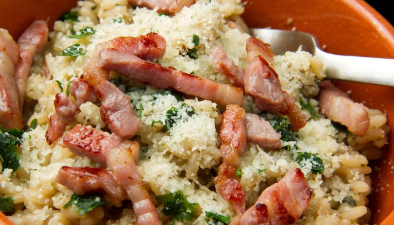 Risotto façon carbonara