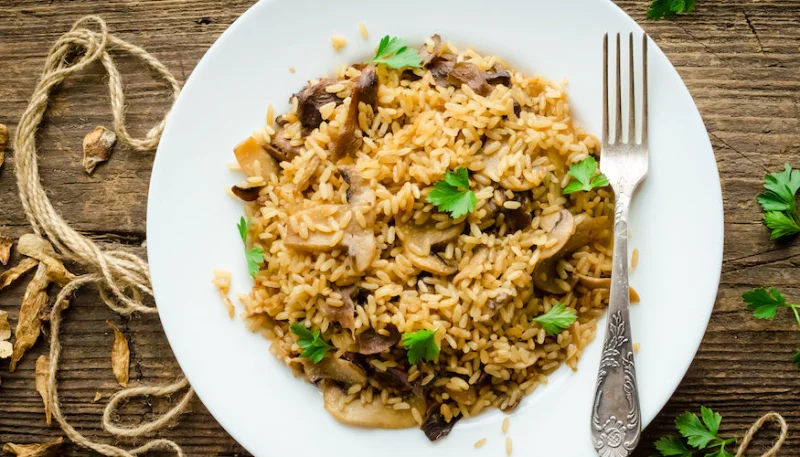 Riz aux champignons