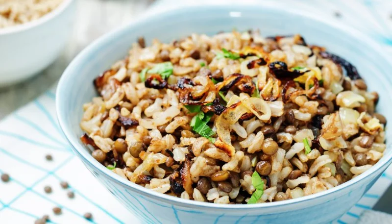 Riz aux lentilles