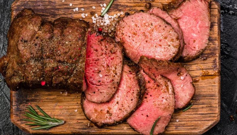 Rôti de boeuf à l'échalote