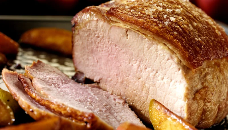 Rôti de porc aux pommes