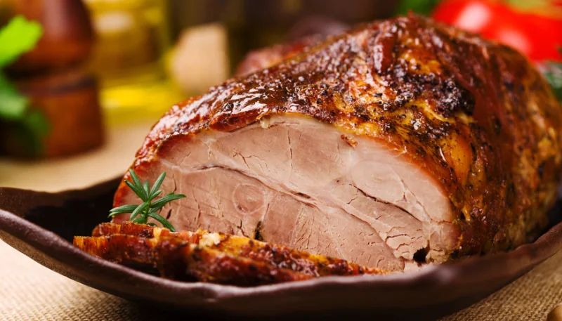 Rôti de porc mariné au miel et whisky