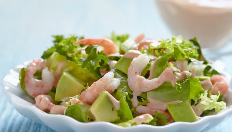 Salade d'avocats aux crevettes
