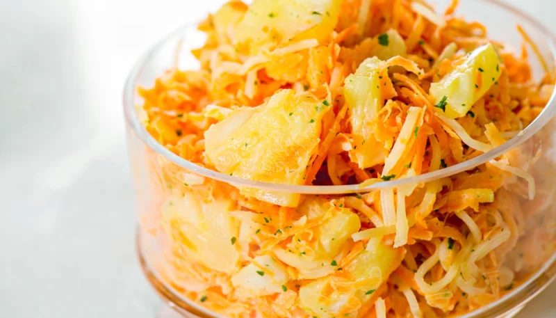 Salade de carottes à l'ananas et à la coriandre